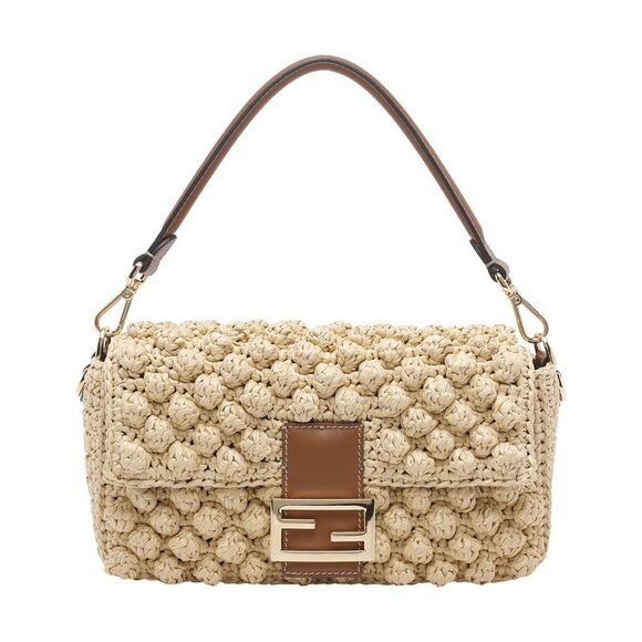 FENDI Handbags - Fendi Women Rafia Baguette